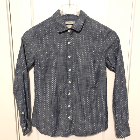 Size 4 - J.Crew “Perfect Fit” button down shirt Chambray - Picture 3 of 3
